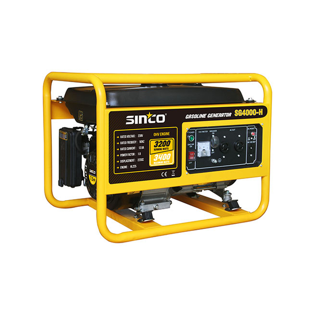 Gerador a gasolina portátil de arranque com recuo de cilindro único 3200 W 