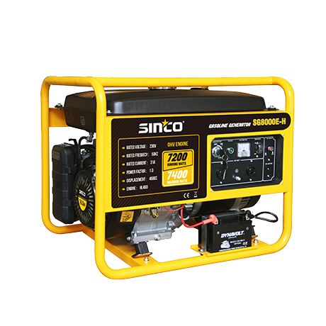 8kw OHV 4 tempos, refrigerado a ar, silencioso, gerador a gasolina/gasolina de cilindro único