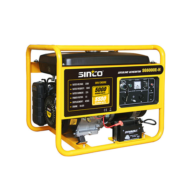 Gerador a gasolina de baixo ruído de cilindro único de 5500 W